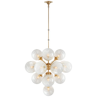 Visual Comfort Signature Canada - ARN 5402HAB-WG - 17 Light Chandelier - Cristol - Hand-Rubbed Antique Brass