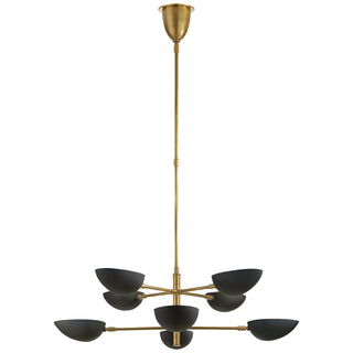 Visual Comfort Signature Canada - ARN 5501HAB-BLK - Eight Light Chandelier - Graphic - Hand-Rubbed Antique Brass