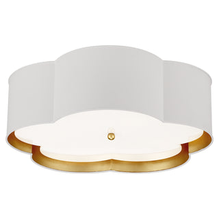 Visual Comfort Signature Canada - KS 4118WHT/G-FA - Four Light Flush Mount - Bryce - White and Gild