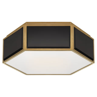 Visual Comfort Signature Canada - KS 4120BLK/SB-FG - Two Light Flush Mount - Bradford - Black and Soft Brass