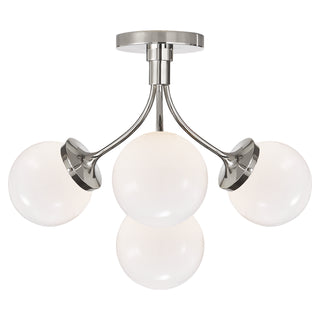 Visual Comfort Signature Canada - KS 4407PN-WG - Four Light Semi Flush Mount - Prescott - Polished Nickel
