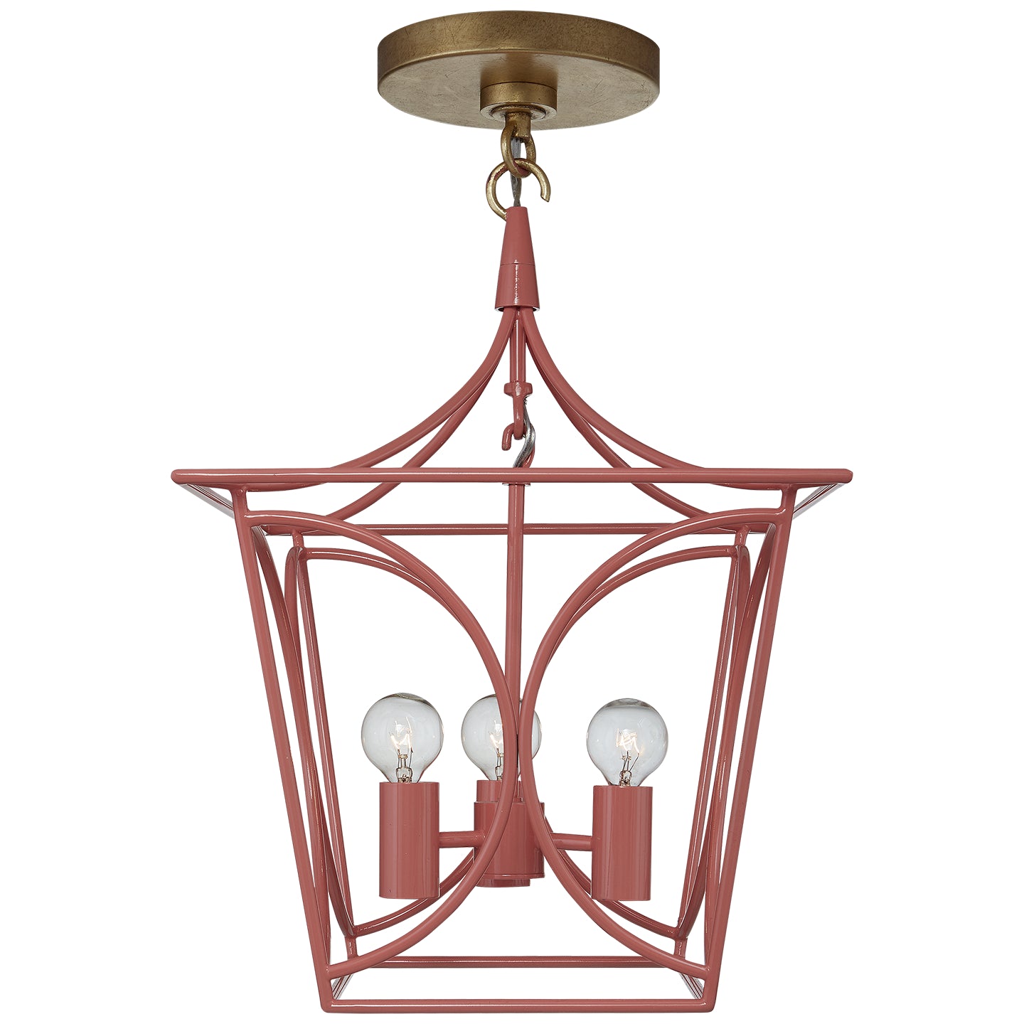Visual Comfort Signature Canada - KS 5143CRL/G - Four Light Mini Lantern - Cavanagh - Coral and Gild