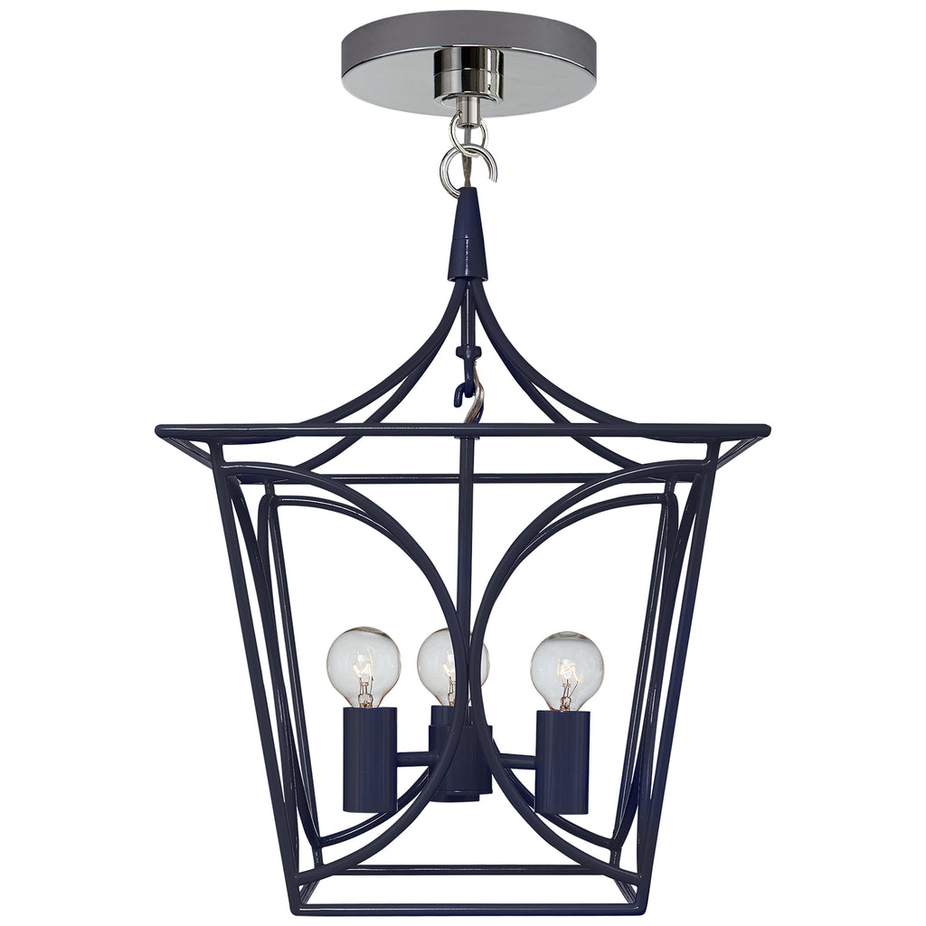 Visual Comfort Signature Canada - KS 5143NVY/PN - Four Light Mini Lantern - Cavanagh - French Navy and Polished Nickel