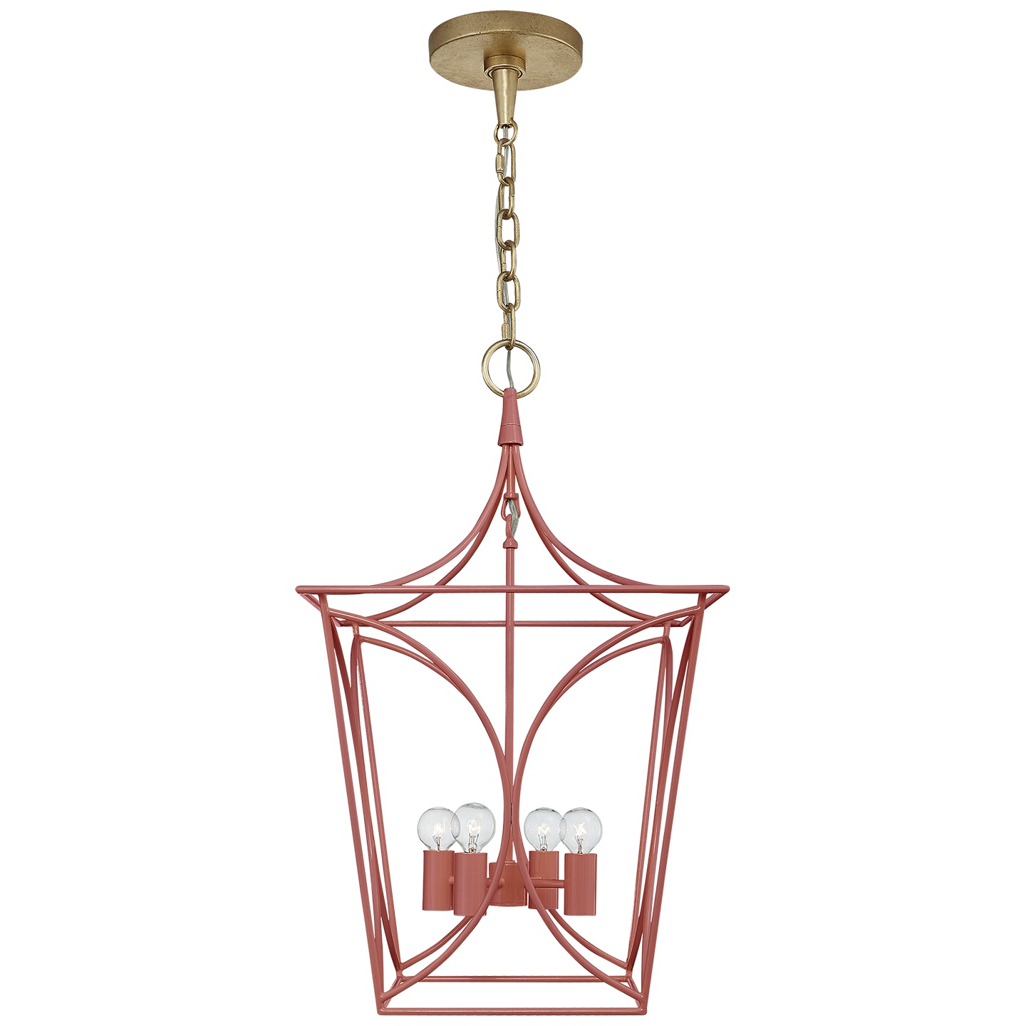 Visual Comfort Signature Canada - KS 5144CRL/G - Four Light Lantern - Cavanagh - Coral and Gild