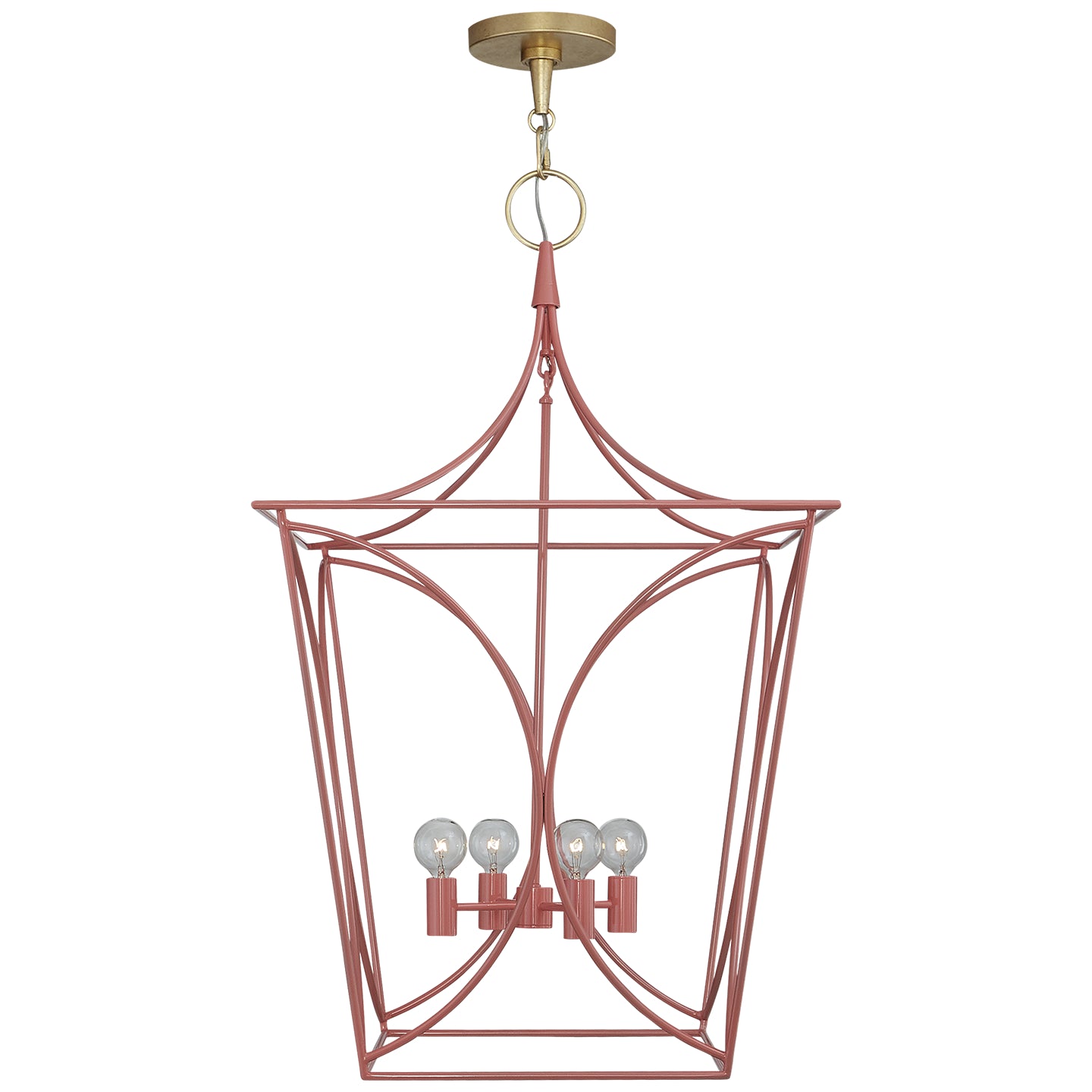 Visual Comfort Signature Canada - KS 5145CRL/G - Four Light Lantern - Cavanagh - Coral and Gild