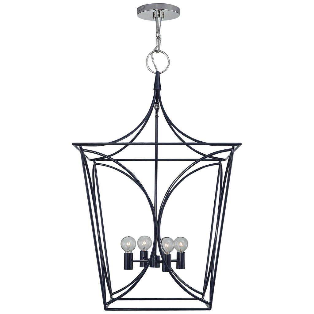 Visual Comfort Signature Canada - KS 5145NVY/PN - Four Light Lantern - Cavanagh - French Navy and Polished Nickel