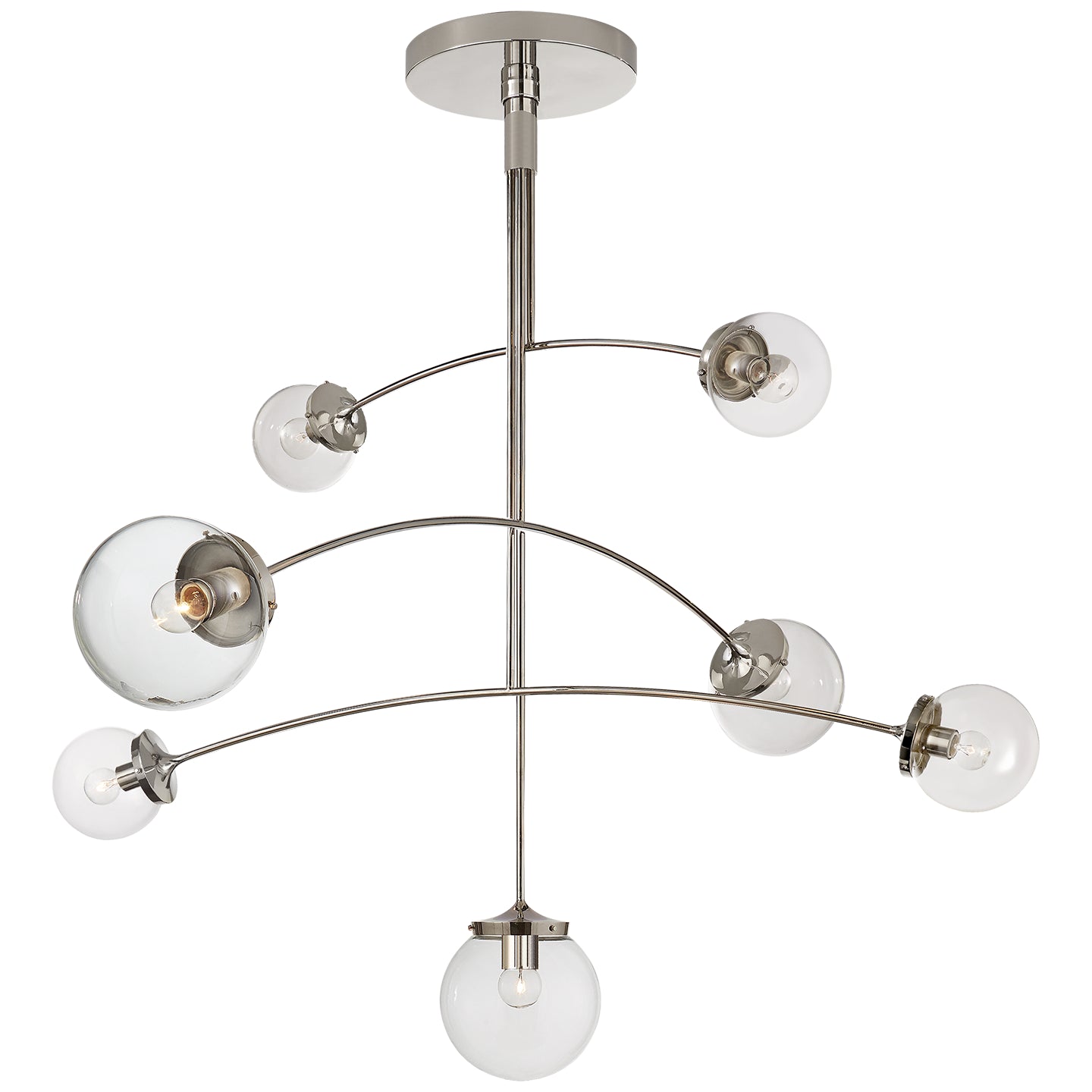Visual Comfort Signature Canada - KS 5404PN-CG - Seven Light Chandelier - Prescott - Polished Nickel