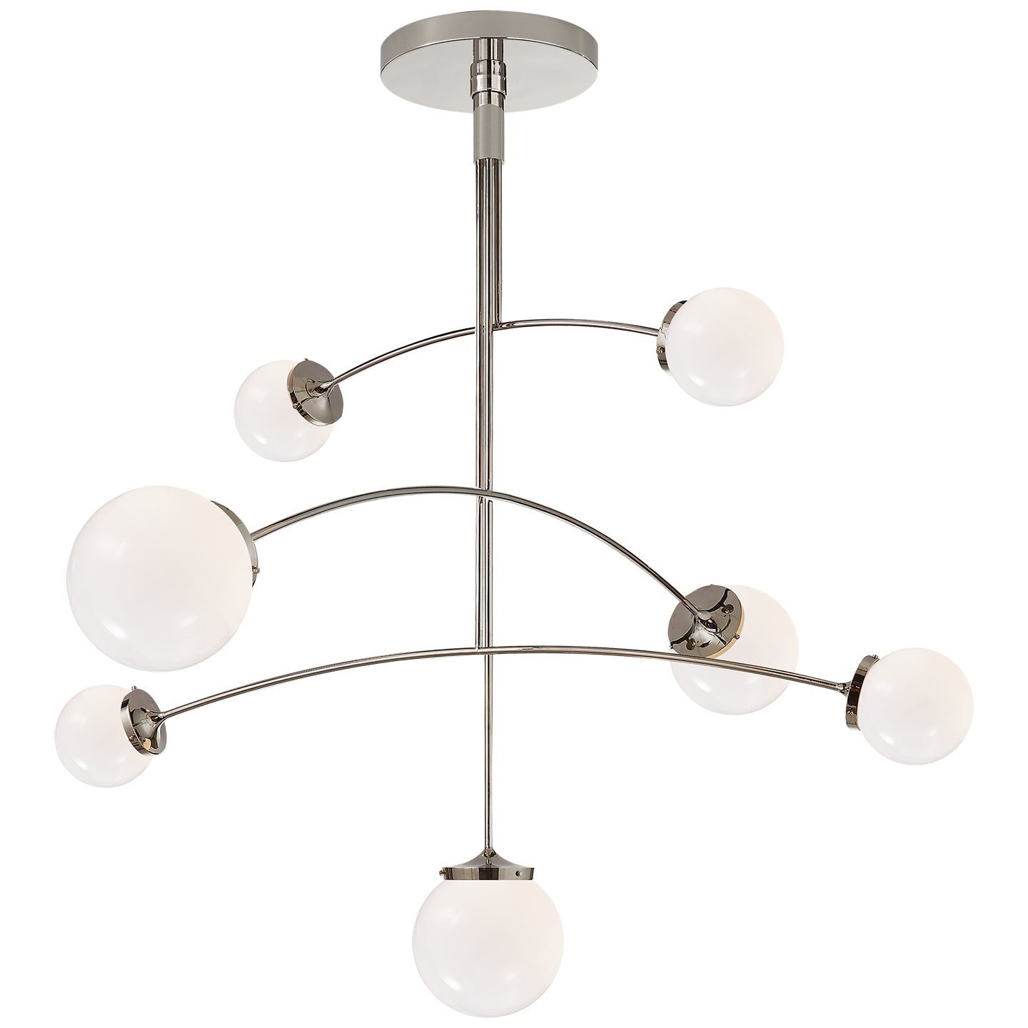 Visual Comfort Signature Canada - KS 5404PN-WG - Seven Light Chandelier - Prescott - Polished Nickel