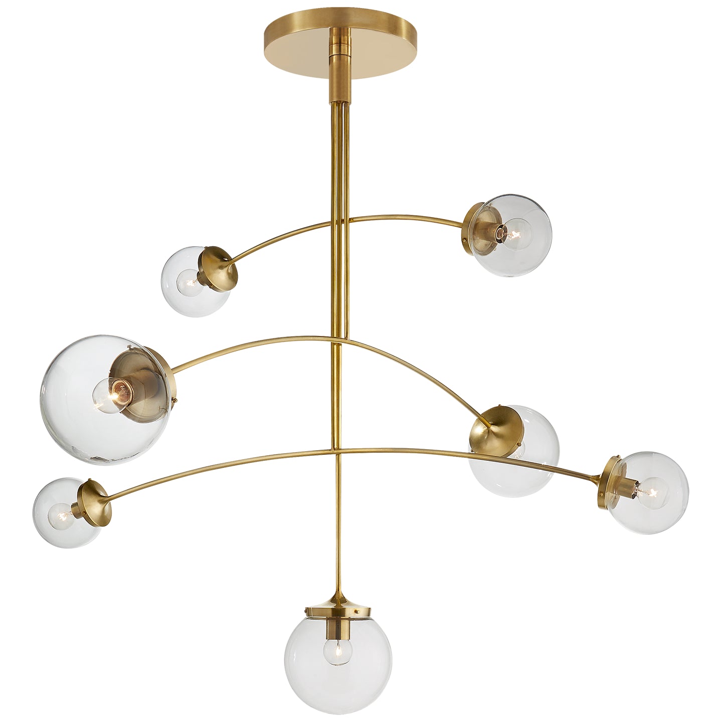 Visual Comfort Signature Canada - KS 5404SB-CG - Seven Light Chandelier - Prescott - Soft Brass