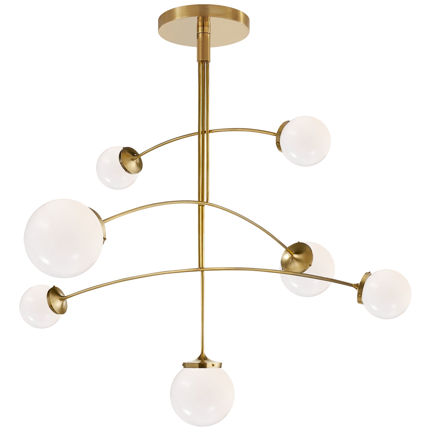 Visual Comfort Signature Canada - KS 5404SB-WG - Seven Light Chandelier - Prescott - Soft Brass