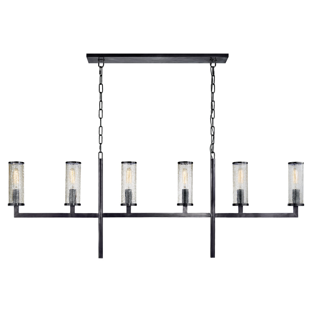 Visual Comfort Signature Canada - KW 5203BZ-CRG - Six Light Linear Chandelier - Liaison - Bronze