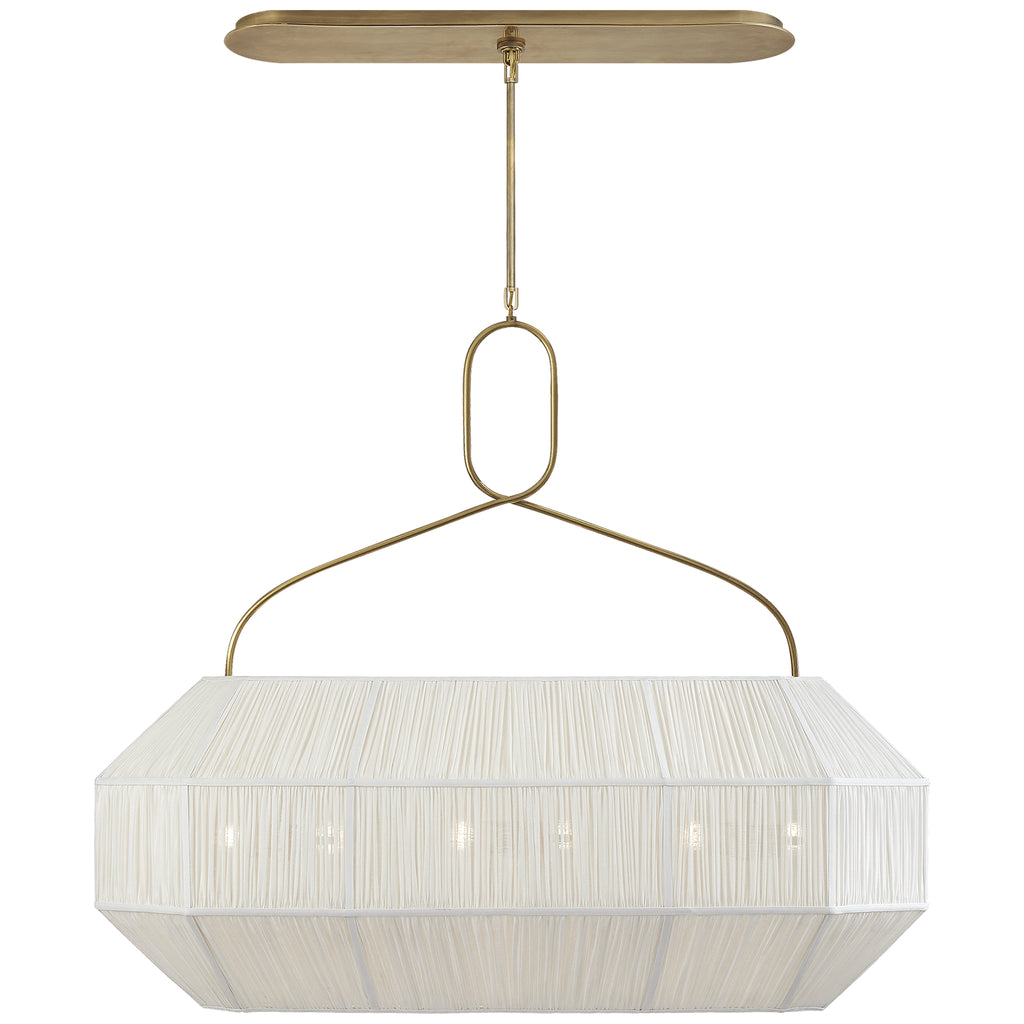 Visual Comfort Signature Canada - KW 5317AB-L - Six Light Linear Chandelier - Forza - Antique-Burnished Brass