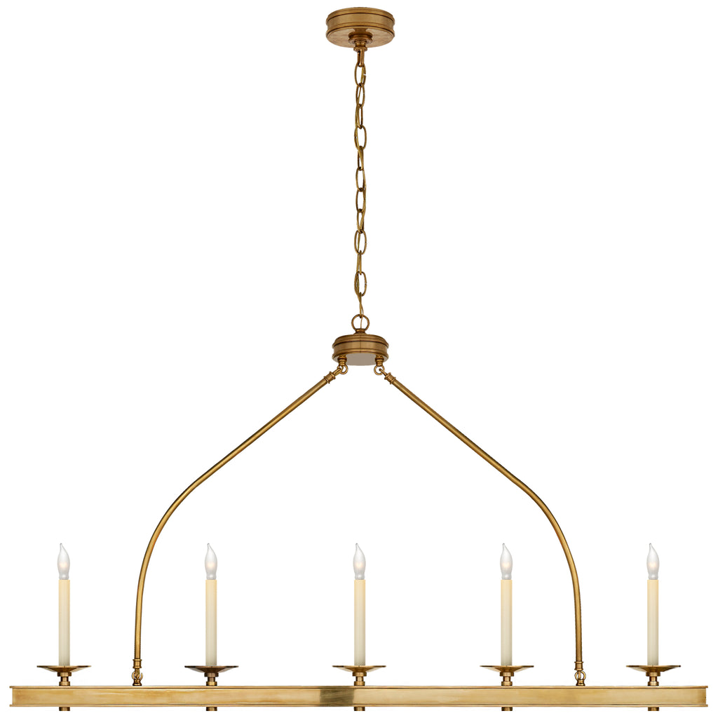 Visual Comfort Signature Canada - CHC 1605AB - Five Light Linear Pendant - Launceton - Antique-Burnished Brass