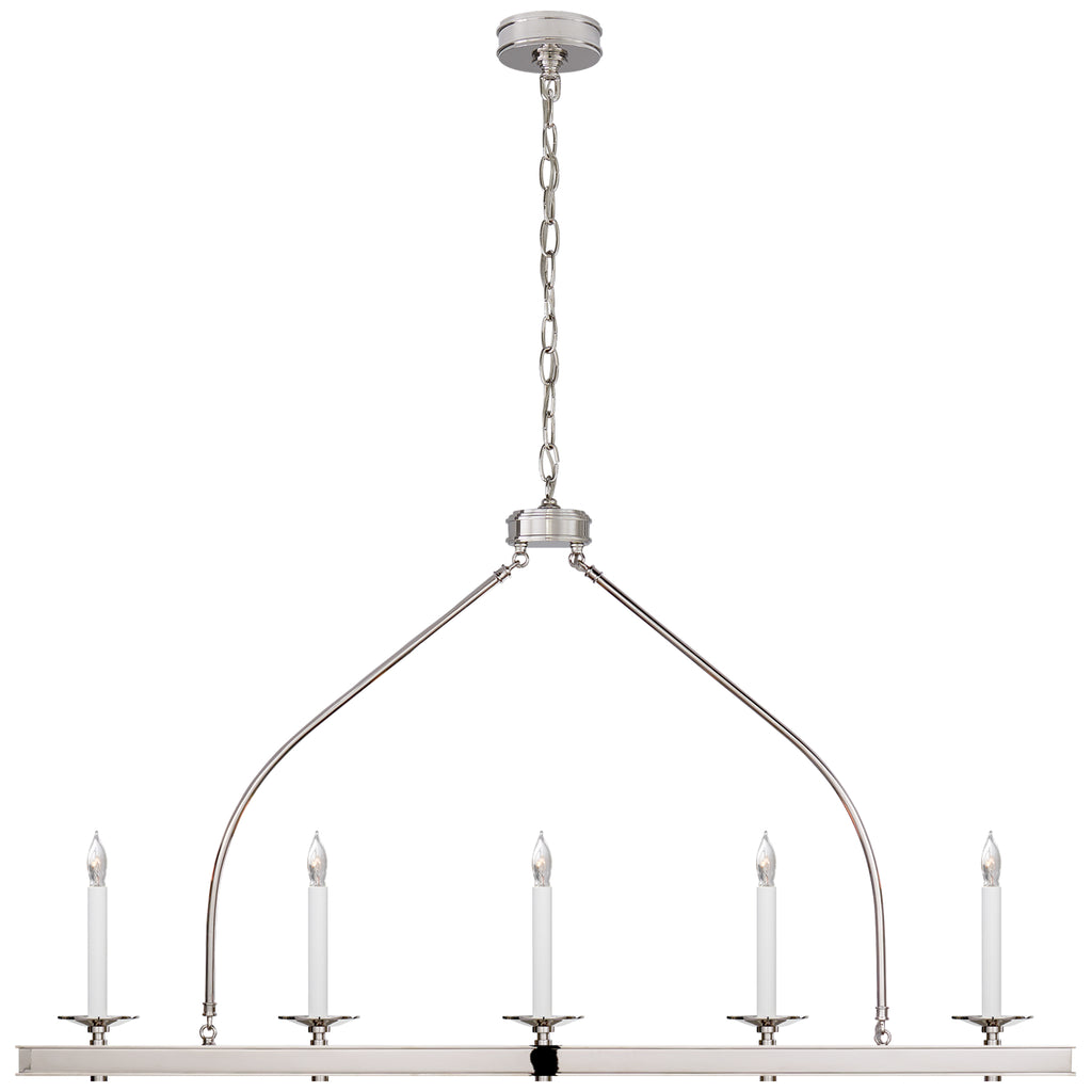Visual Comfort Signature Canada - CHC 1605PN - Five Light Linear Pendant - Launceton - Polished Nickel