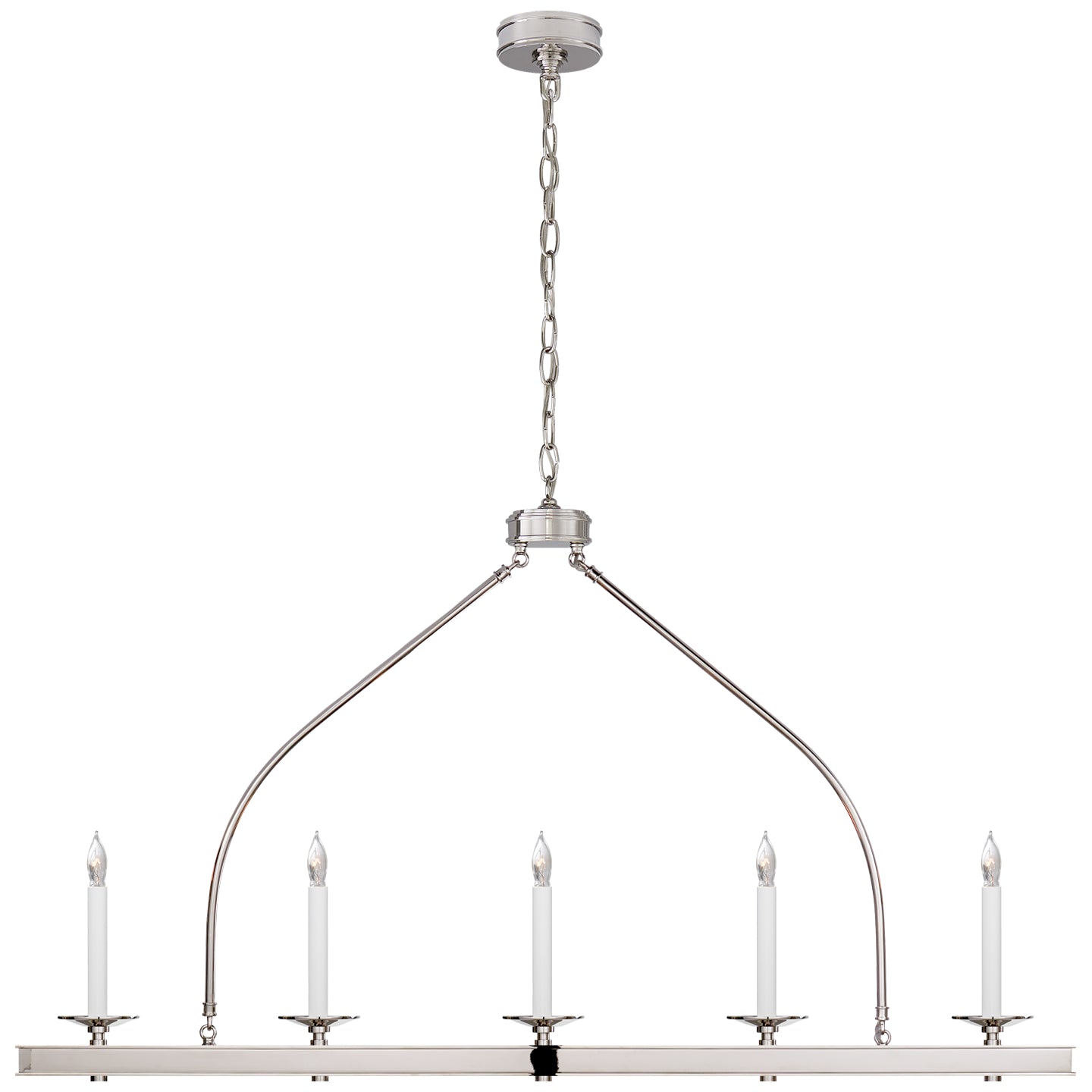 Visual Comfort Signature Canada - CHC 1605PN - Five Light Linear Pendant - Launceton - Polished Nickel