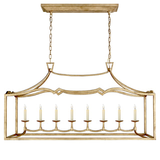 Visual Comfort Signature Canada - CHC 2183GI - Eight Light Linear Pendant - Darlana Fancy - Gilded Iron