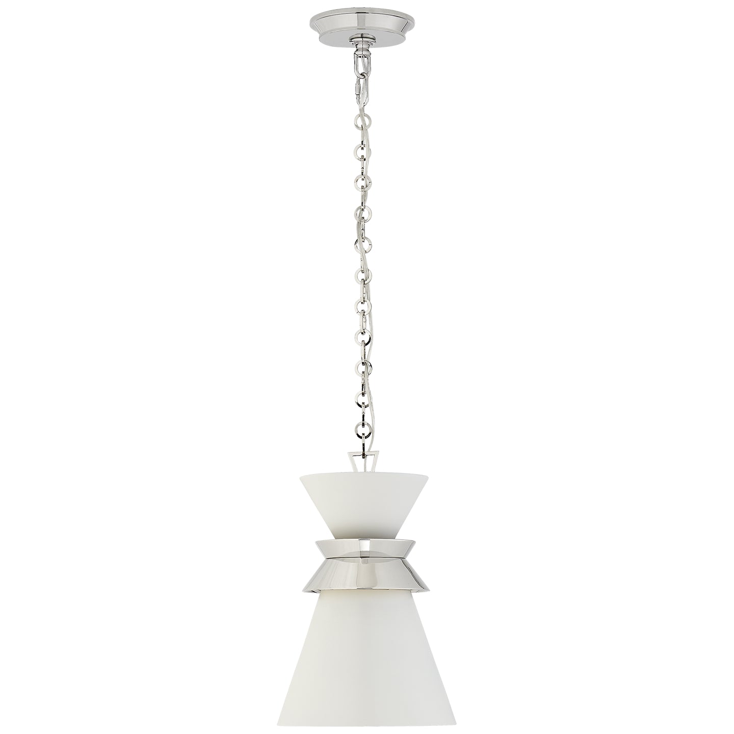 Visual Comfort Signature Canada - CHC 5240PN-WHT - One Light Pendant - Alborg - Polished Nickel