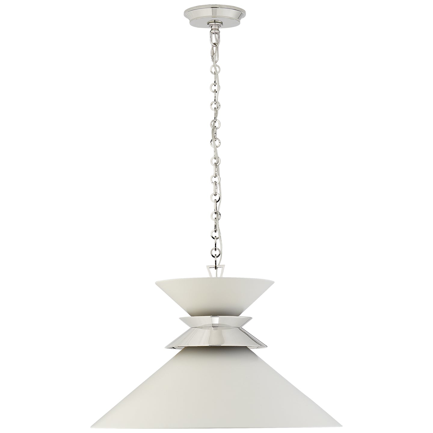 Visual Comfort Signature Canada - CHC 5245PN-WHT - One Light Pendant - Alborg - Polished Nickel