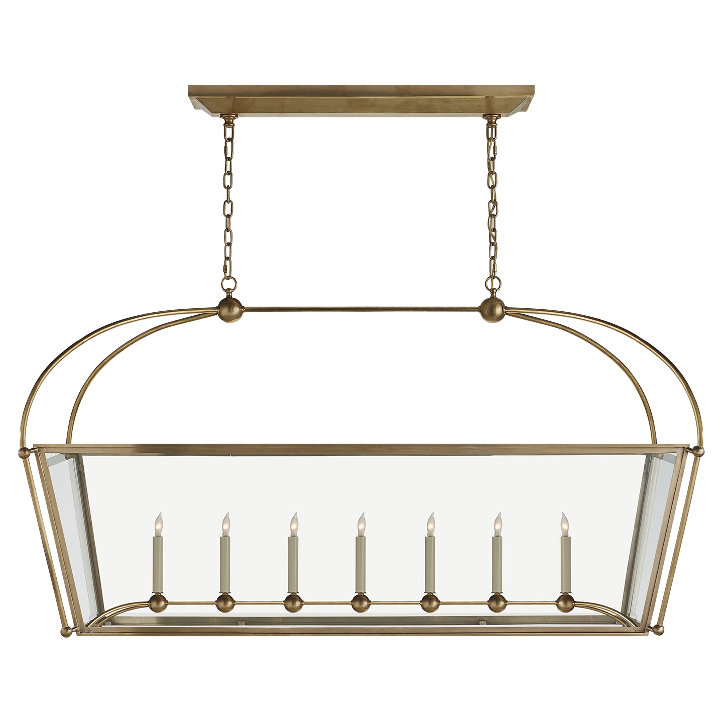 Visual Comfort Signature Canada - CHC 5438AB-CG - Seven Light Linear Pendant - Riverside - Antique-Burnished Brass