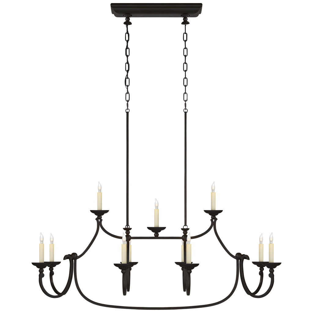 Visual Comfort Signature Canada - CHC 5495AI - 11 Light Linear Pendant - Flemish - Aged Iron