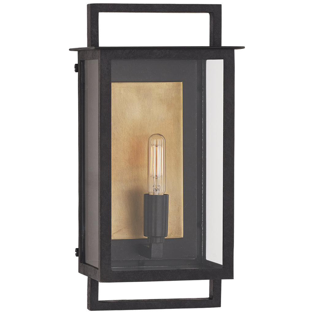 Visual Comfort Signature Canada - S 2190AI-CG - One Light Outdoor Wall Sconce - Halle - Aged Iron and Clear Glass