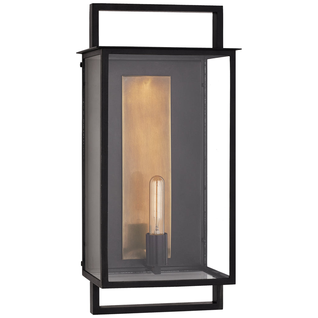 Visual Comfort Signature Canada - S 2192AI-CG - One Light Outdoor Wall Sconce - Halle - Aged Iron and Clear Glass