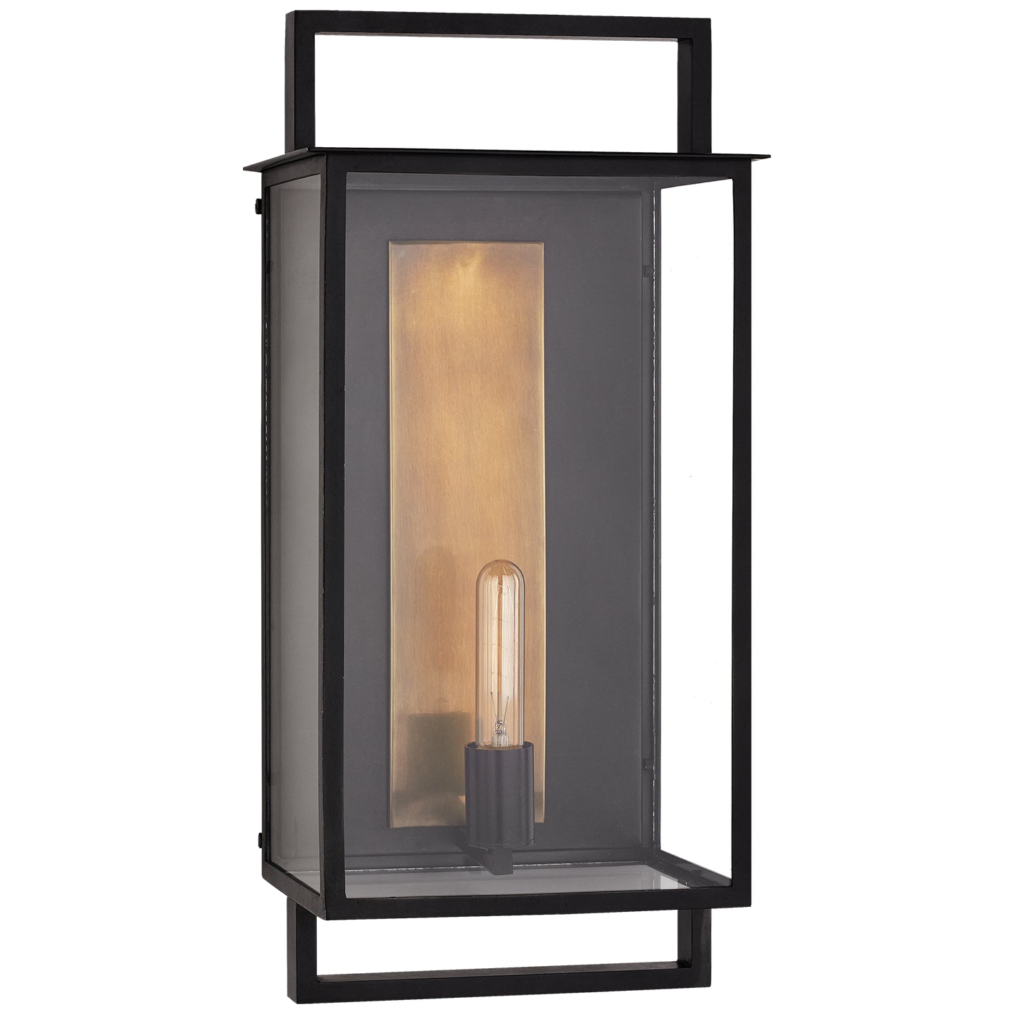 Visual Comfort Signature Canada - S 2192AI-CG - One Light Outdoor Wall Sconce - Halle - Aged Iron and Clear Glass