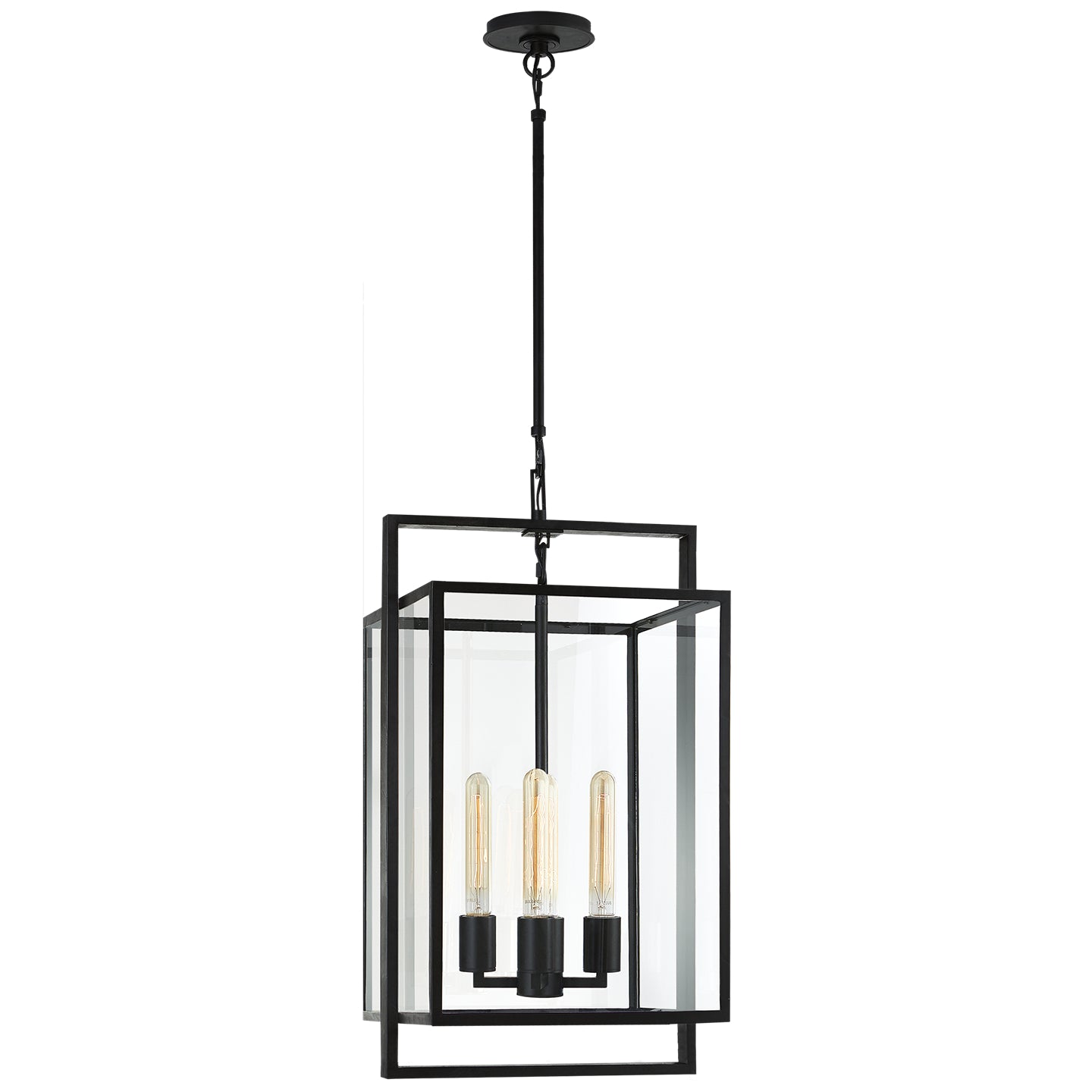 Visual Comfort Signature Canada - S 5192AI-CG - Four Light Lantern - Halle - Aged Iron