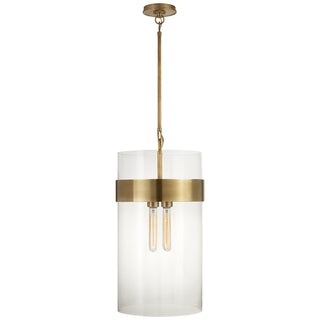 Visual Comfort Signature Canada - S 5674HAB-CG - Four Light Pendant - Presidio - Hand-Rubbed Antique Brass