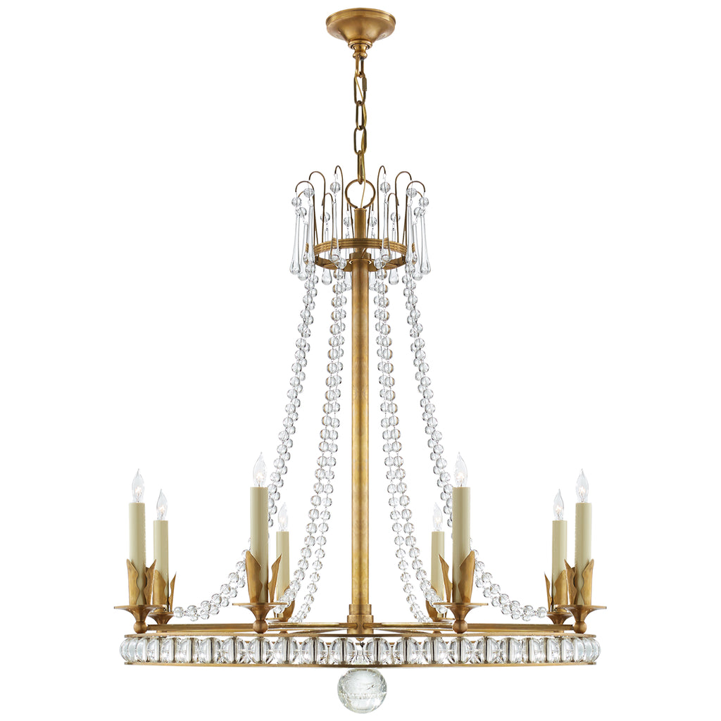 Visual Comfort Signature Canada - SN 5108HAB - Eight Light Chandelier - Regency - Hand-Rubbed Antique Brass