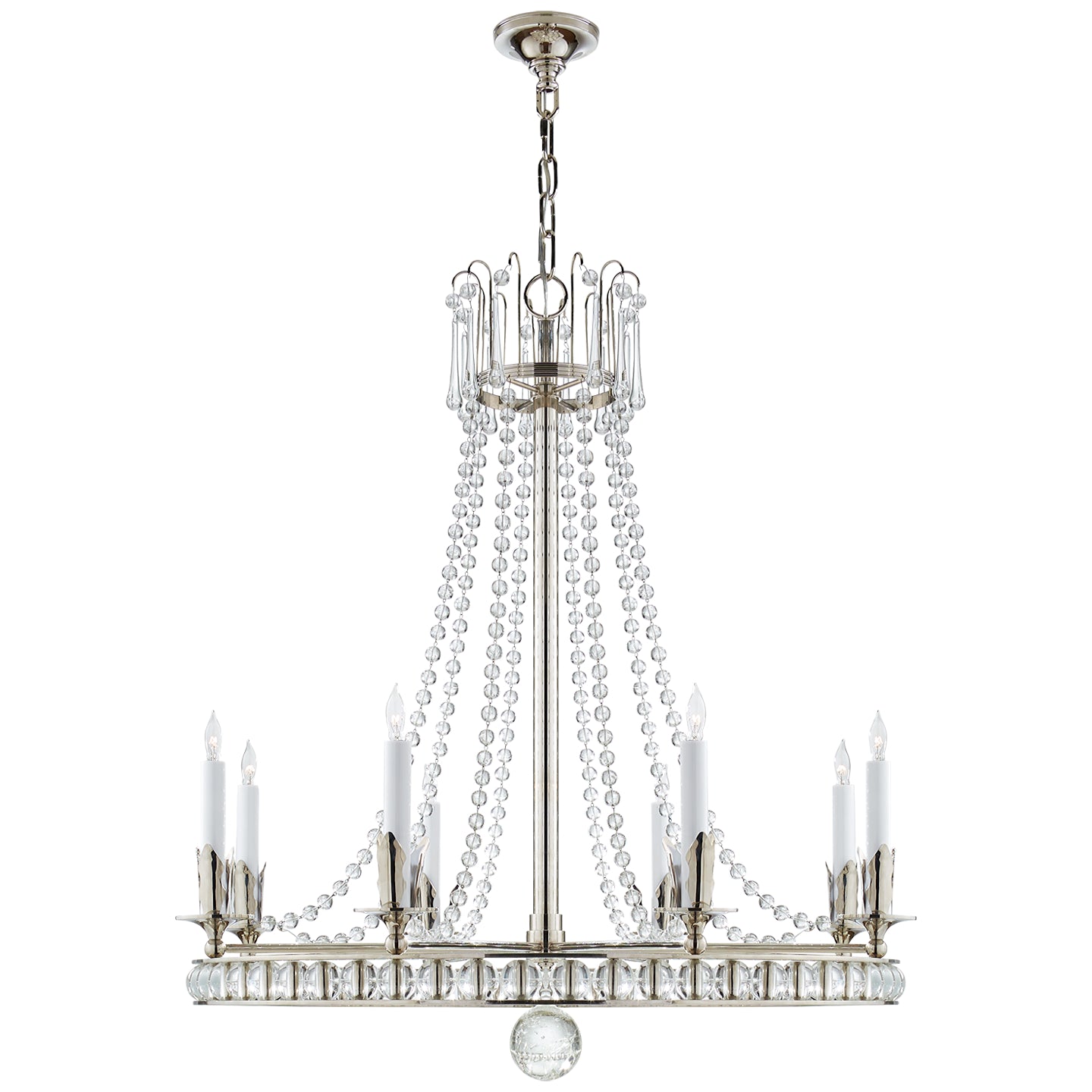 Visual Comfort Signature Canada - SN 5108PN - Eight Light Chandelier - Regency - Polished Nickel