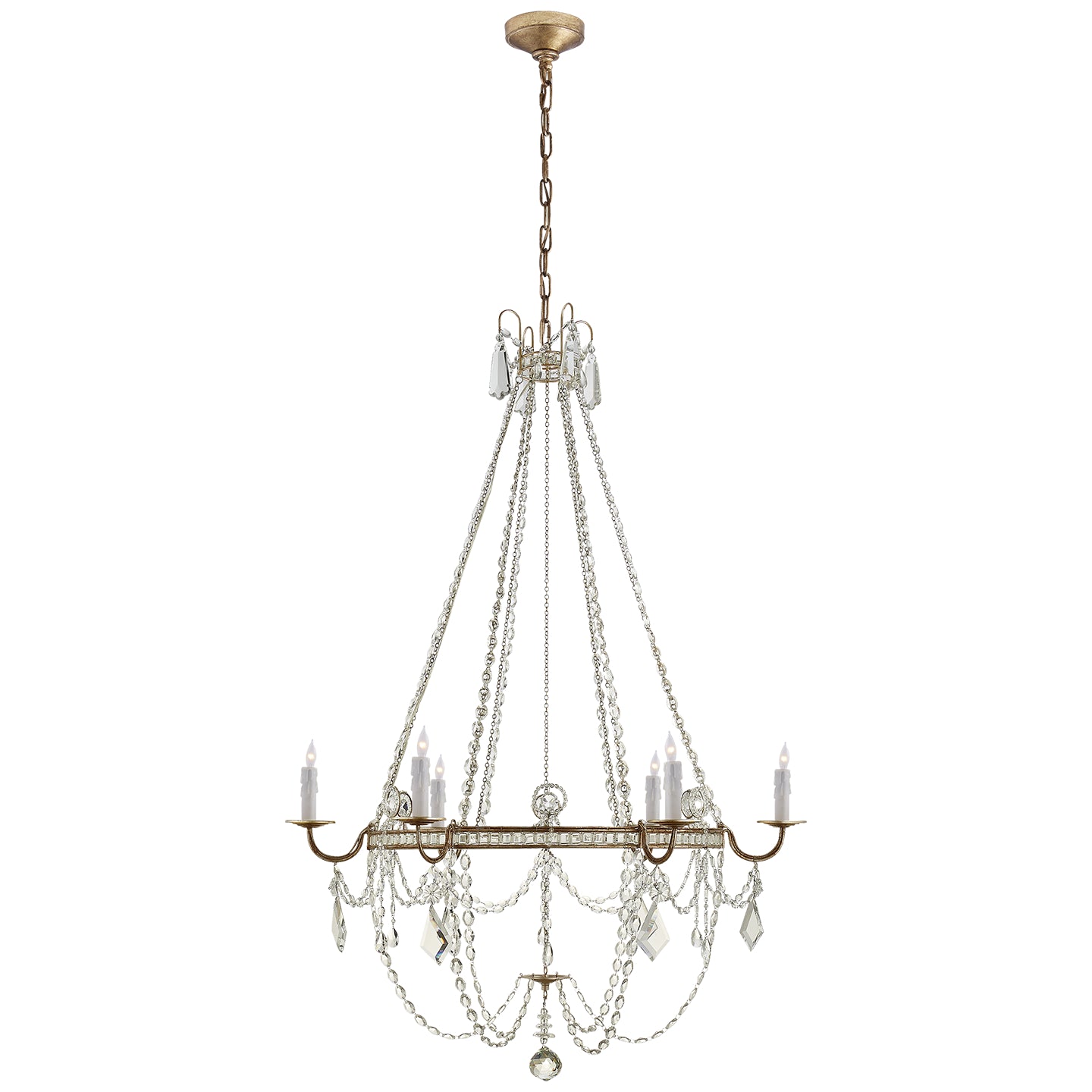 Visual Comfort Signature Canada - SP 5031GI-CG - Six Light Chandelier - Sharon - Gilded Iron
