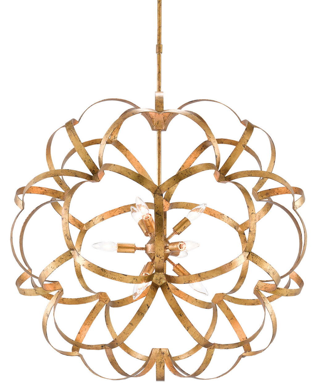 Sappho Gold Orb Chandelier