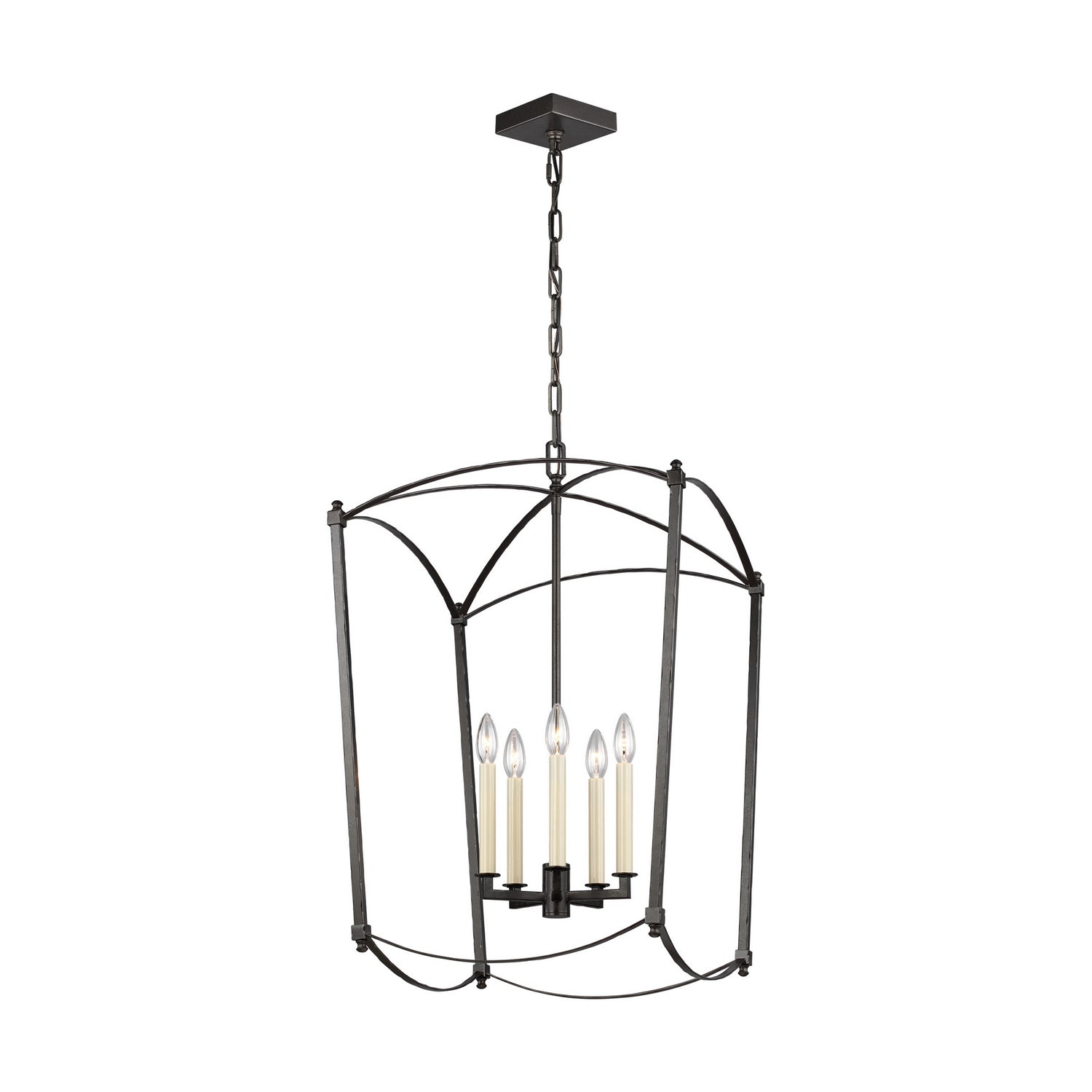Visual Comfort Studio Canada - F3323/5SMS - Five Light Lantern - Thayer - Smith Steel