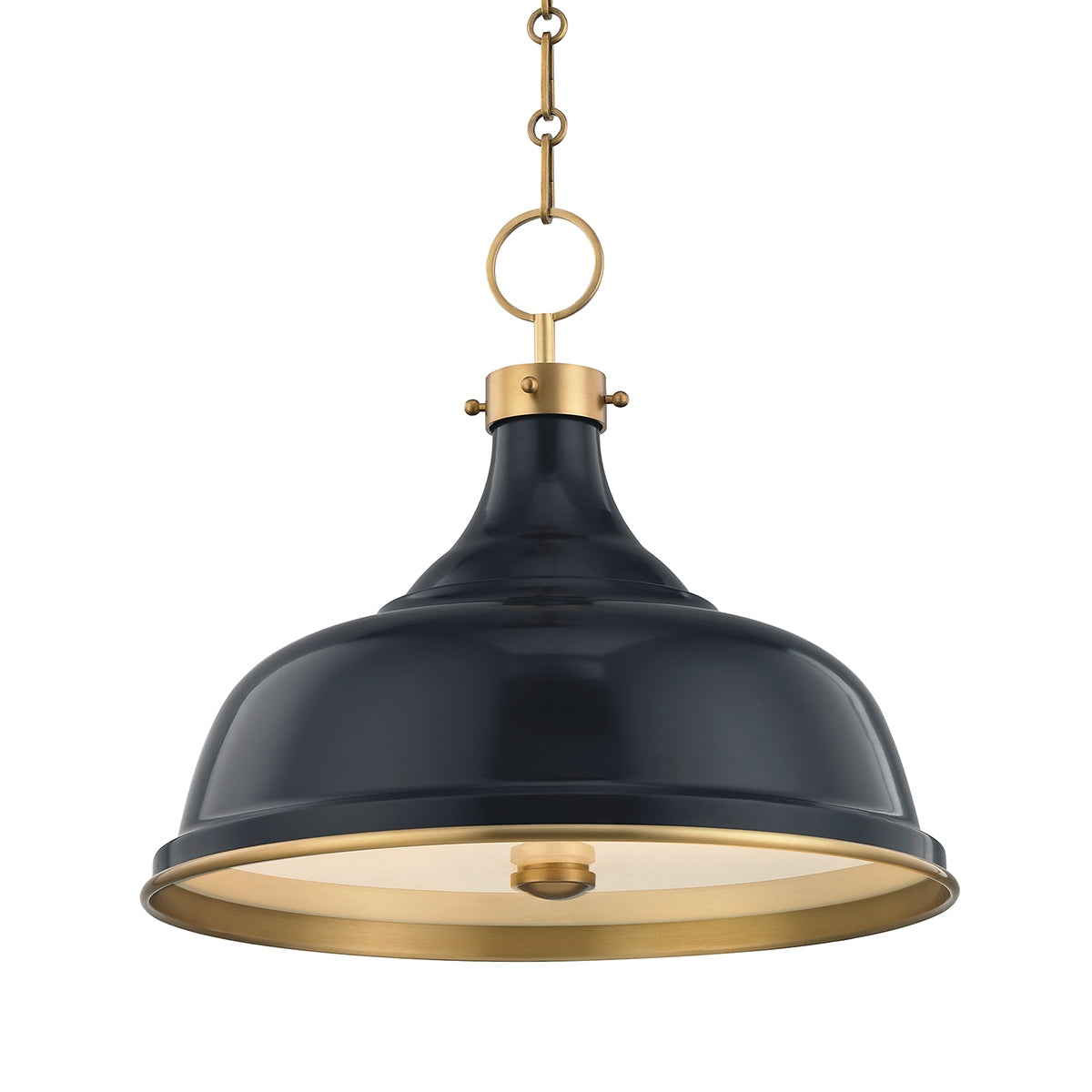 Hudson Valley Canada - MDS300-AGB/DBL - Three Light Pendant - Painted No.1 - Aged Brass/Darkest Blue