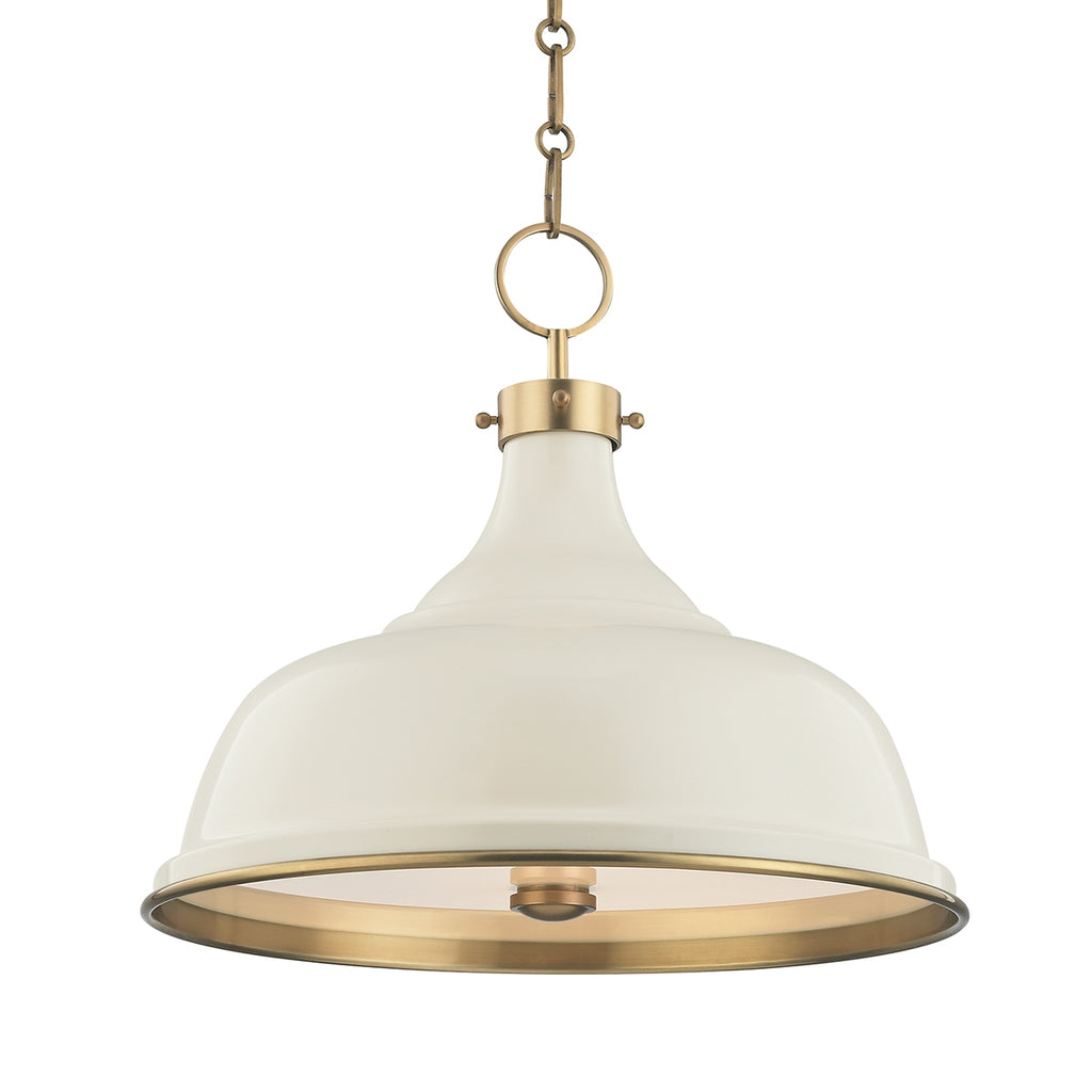 Hudson Valley Canada - MDS300-AGB/OW - Three Light Pendant - Painted No.1 - Aged Brass/Off White