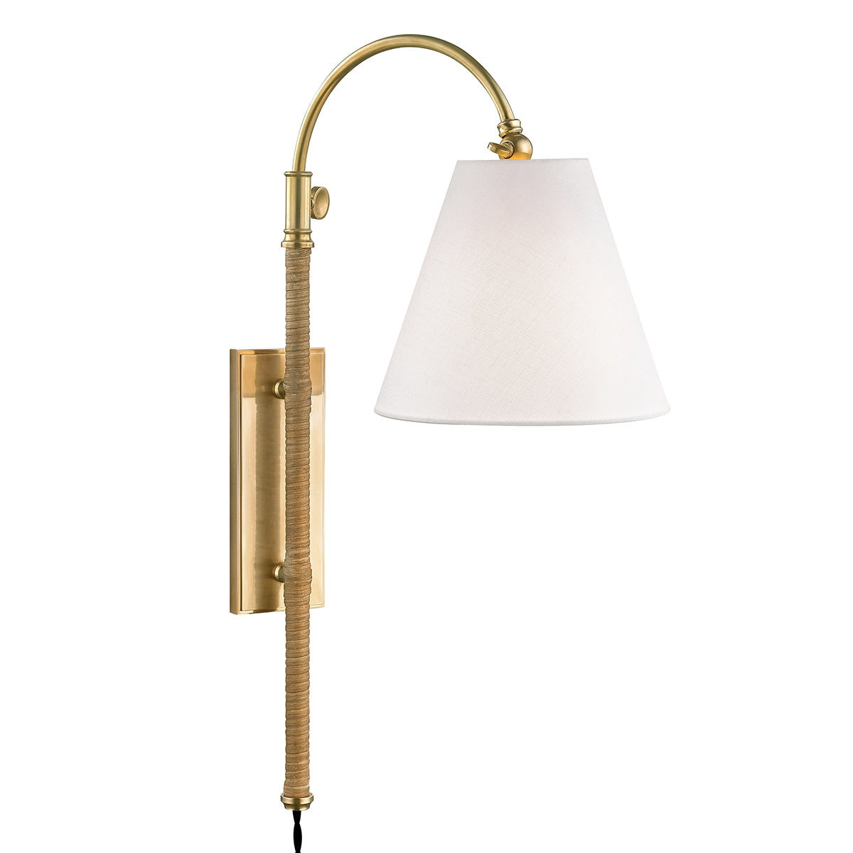 Hudson Valley Canada - MDS501-AGB - One Light Wall Sconce - Curves No.1 - Aged Brass