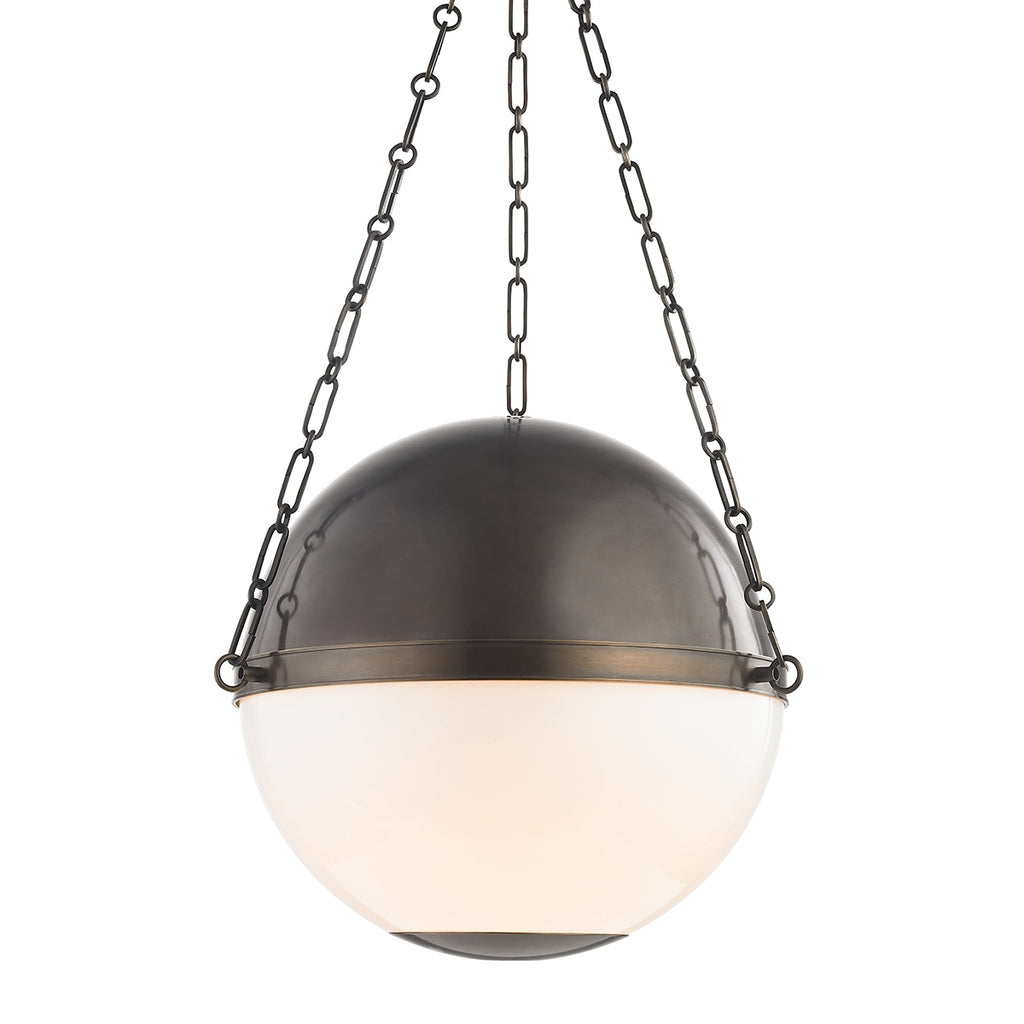Hudson Valley Canada - MDS751-DB - Three Light Pendant - Sphere No.2 - Distressed Bronze