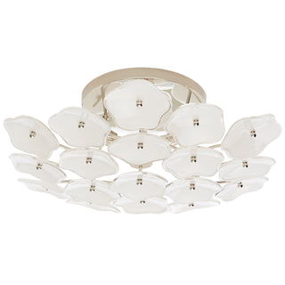 Visual Comfort Signature Canada - KS 4065PN-CRE - Three Light Flush Mount - Leighton - Polished Nickel
