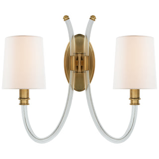 Visual Comfort Signature Canada - JN 2030CG/AB-L - Two Light Wall Sconce - Clarice - Acrylic with Antique Brass
