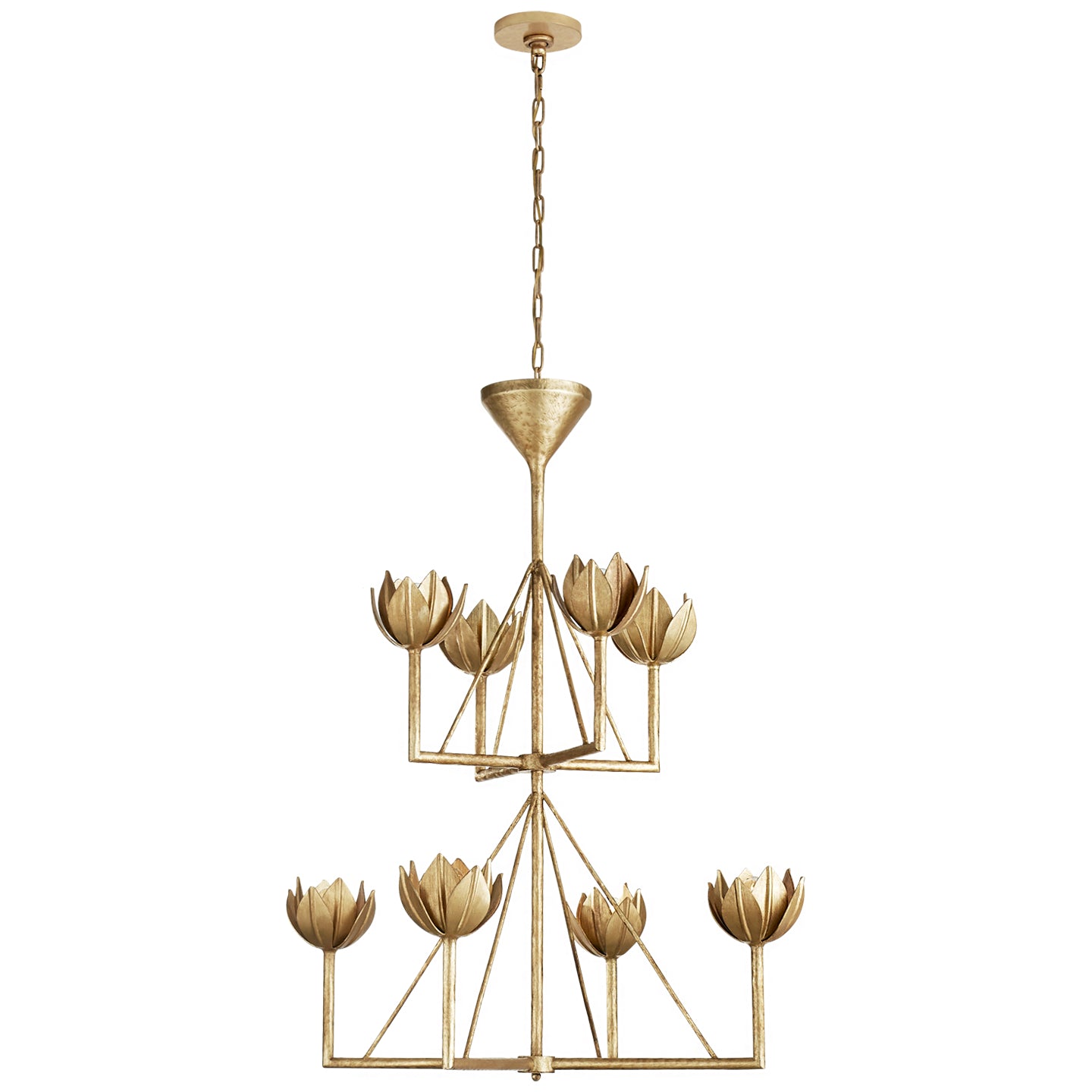 Visual Comfort Signature Canada - JN 5005AGL - Eight Light Chandelier - Alberto - Antique Gold Leaf