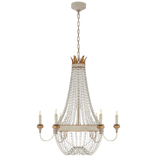 Visual Comfort Signature Canada - JN 5016VWG-CG - Six Light Chandelier - Entellina - Vintage White and Gild