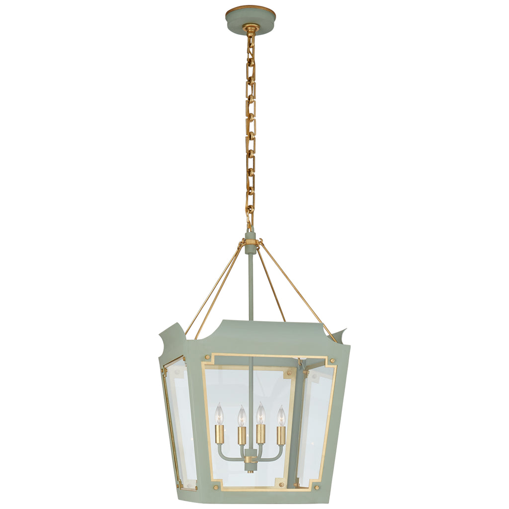 Visual Comfort Signature Canada - JN 5020CEL/G-CG - Four Light Lantern - Caddo - Celadon with Gild
