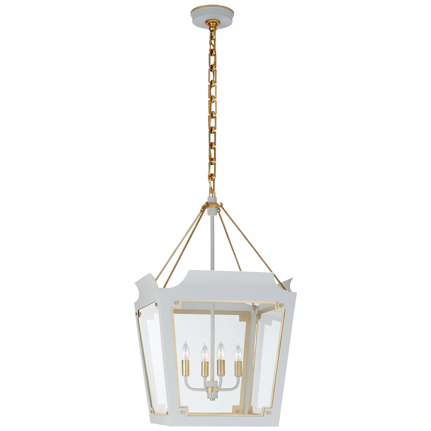 Visual Comfort Signature Canada - JN 5020SW/G-CG - Four Light Lantern - Caddo - Soft White with Gild