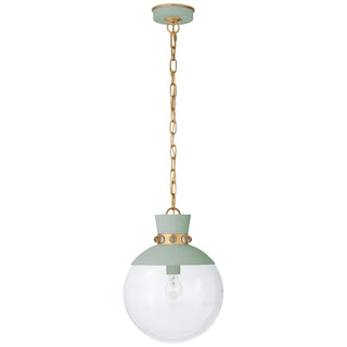 Visual Comfort Signature Canada - JN 5051CEL/G-CG - One Light Pendant - Lucia - Celedon with Gild
