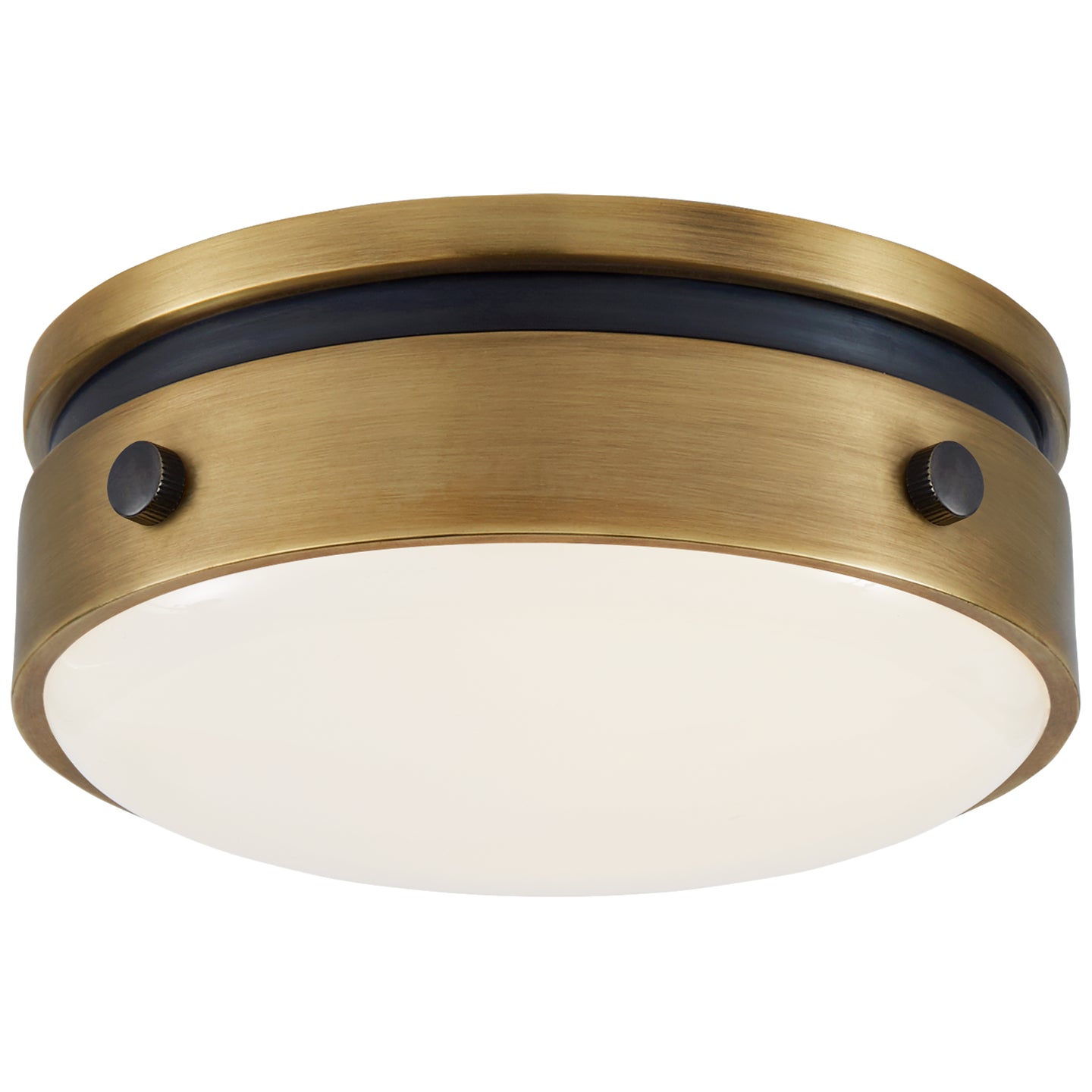 Visual Comfort Signature Canada - TOB 4062BZ/HAB-WG - LED Flush Mount - Hicks - Bronze with Antique Brass