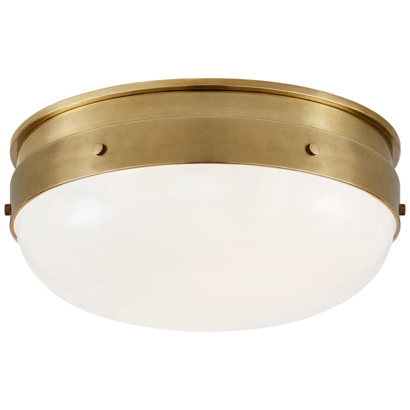 Visual Comfort Signature Canada - TOB 4063HAB-WG - Two Light Flush Mount - Hicks - Hand-Rubbed Antique Brass