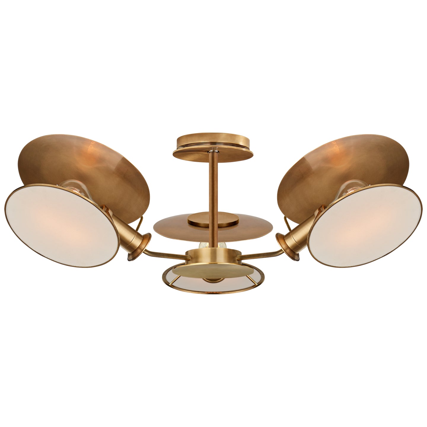 Visual Comfort Signature Canada - TOB 4290HAB-L - Three Light Semi-Flush Mount - Osiris - Hand-Rubbed Antique Brass