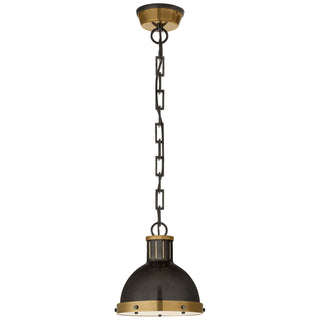 Visual Comfort Signature Canada - TOB 5068BZ/HAB - One Light Pendant - Hicks - Bronze with Antique Brass