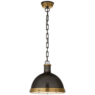 Visual Comfort Signature Canada - TOB 5069BZ/HAB - Two Light Pendant - Hicks - Bronze with Antique Brass